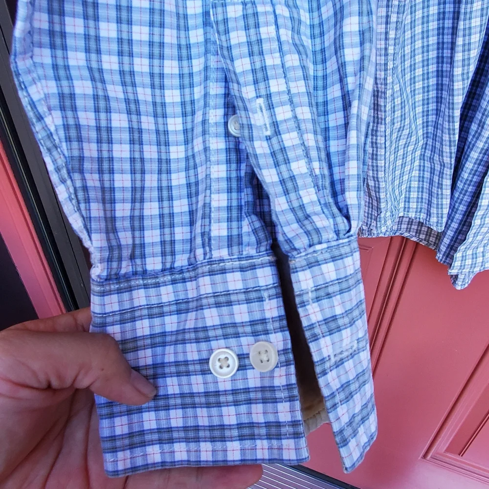 Timberland Men's Casual Green Checkered Button Down Shirt - Picture 9 of 12
